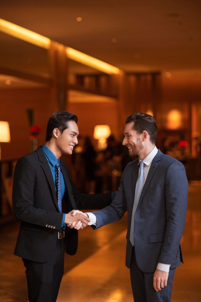 two ppl- handshake
